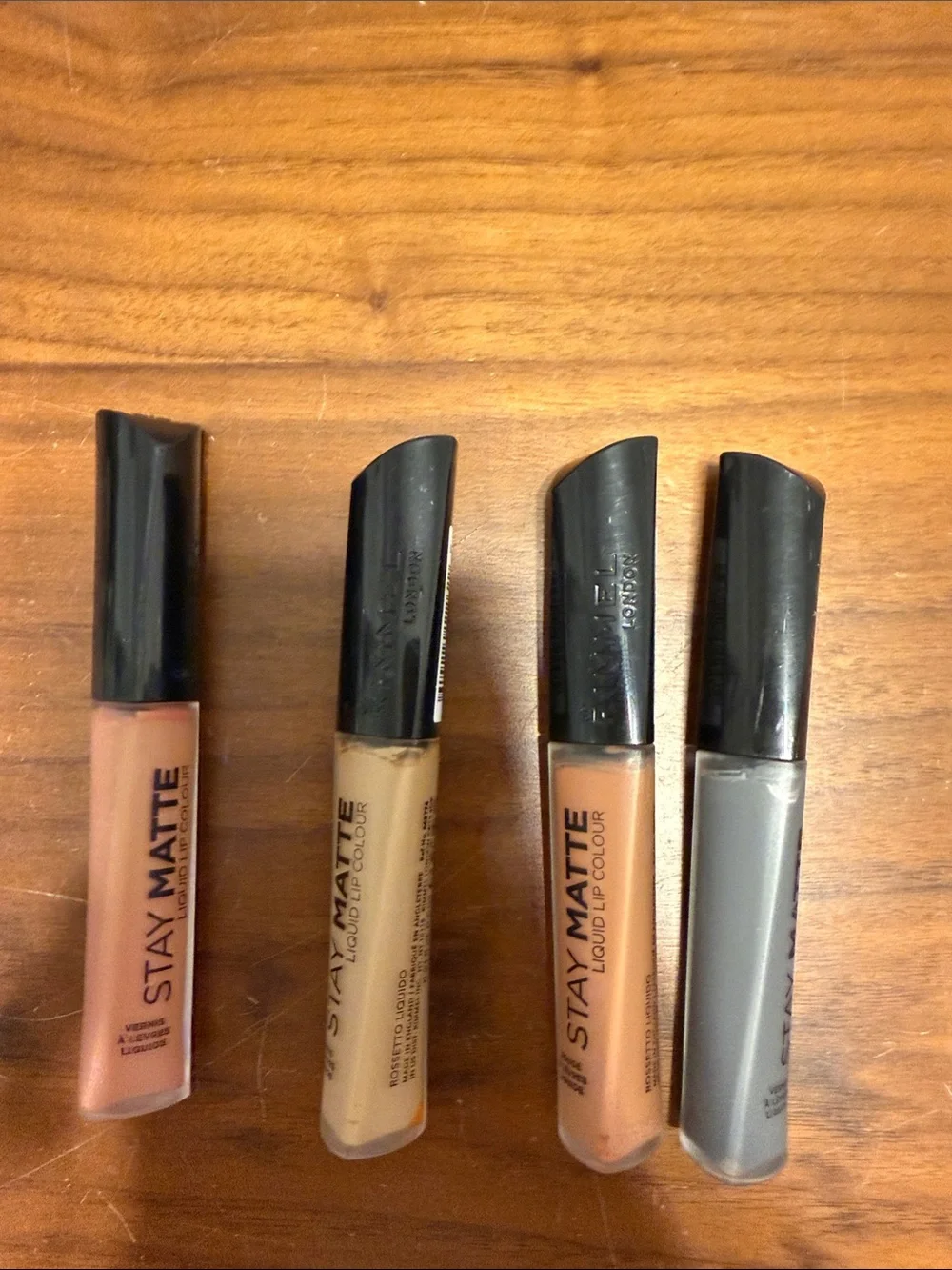 Lot of 4 New Rimmel Stay Matte Liquid Lip Color in Moca Shadow Latte and blush
